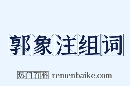 郭象注组词是什么意思的图片